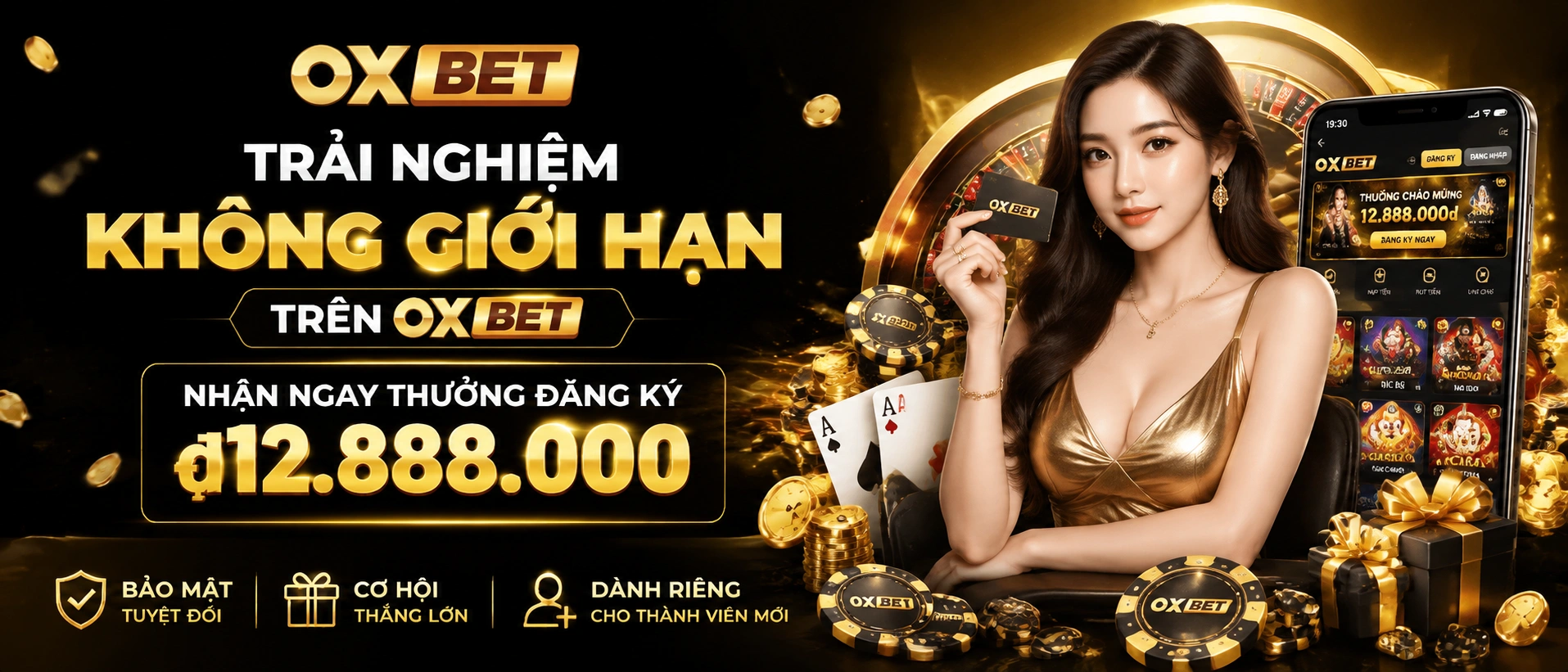 Oxbet giao diện game bài và slot