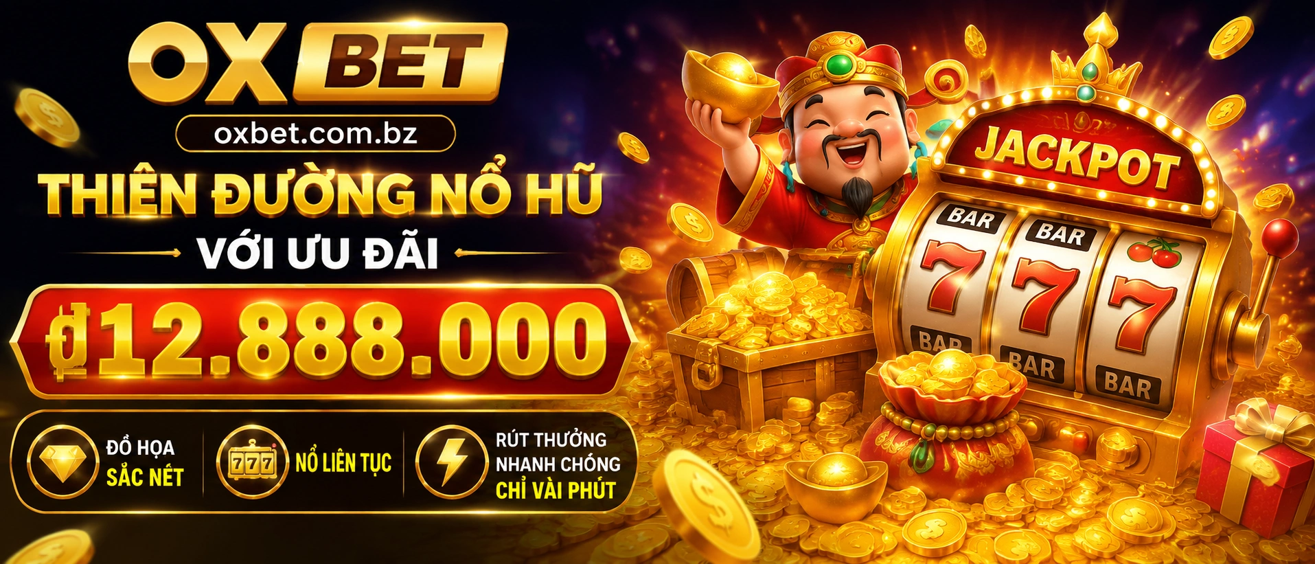Liên hệ OXBET Casino, Live Casino, Nổ Hũ 16 oxbet slot banner 3